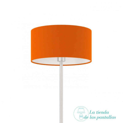 pantalla lampara cilindrica naranja