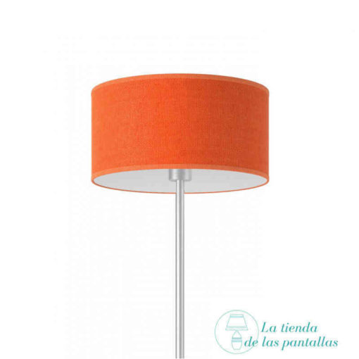 pantalla lampara cilindrica yute naranja